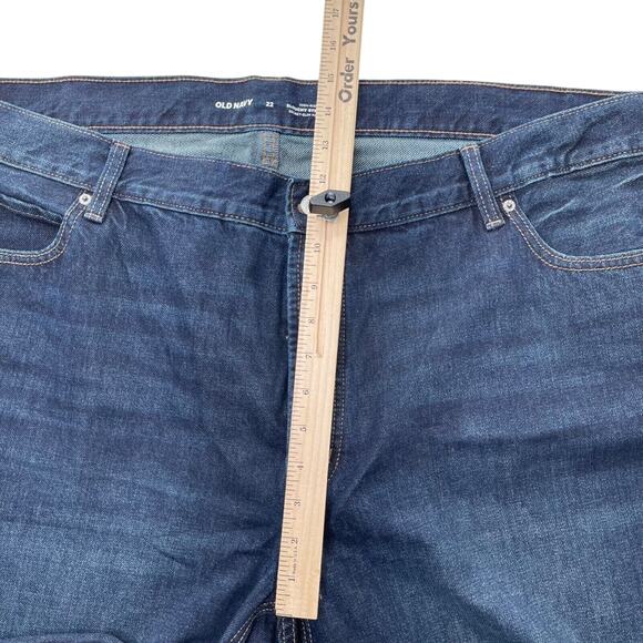 Old Navy Capri Jeans Plus 22 Secret Slim Dark Wash Button Fly High Rise Slouchy - Picture 8 of 12